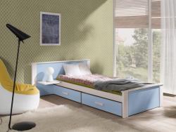 ALDO PLUS bútorlappal kombinált tömör fa gyerekágy ágyneműtartóval 4.Kép