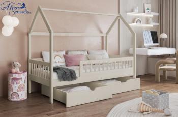 GINA házikó alakú leesésgátlós gyerekágy ágyneműtartóval 3.Kép