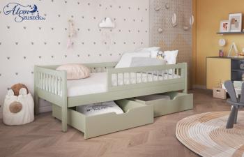 FLORA tömör fa leesésgátlós gyerekágy ágyneműtartóval 7.Kép