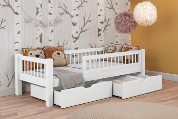 ADEL tömör fa leesésgátlós gyerekágy ágyneműtartóval 3.Kép