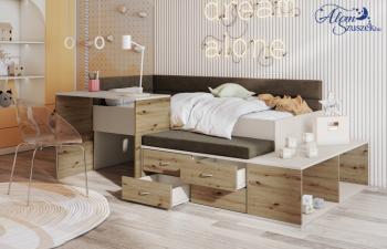AMIRA gyerekágy beépített íróasztalla és tárolókkal 2.Kép